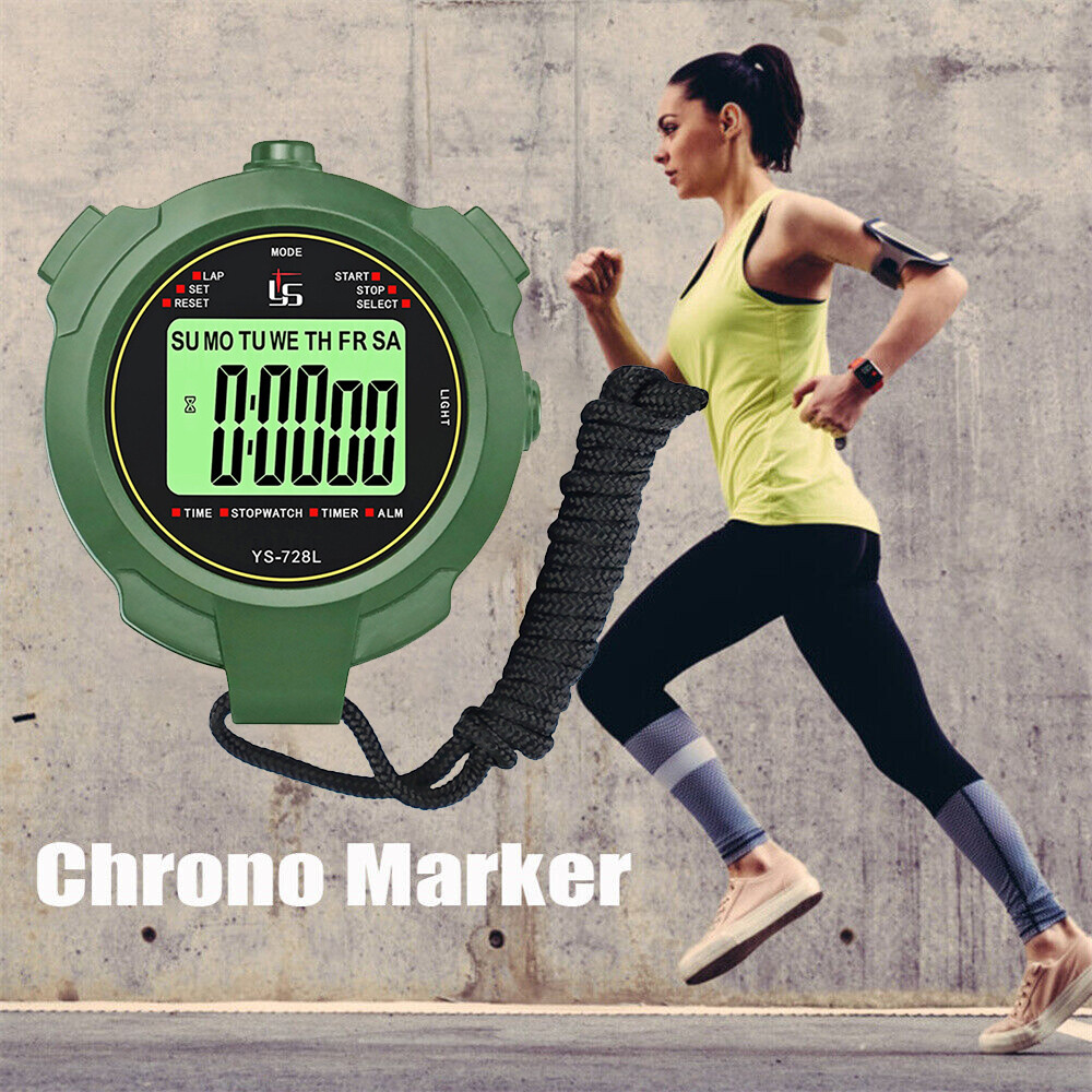 Digital Professional Chronograph Timer Stopwatch Stop Watch LCD Counter Sports