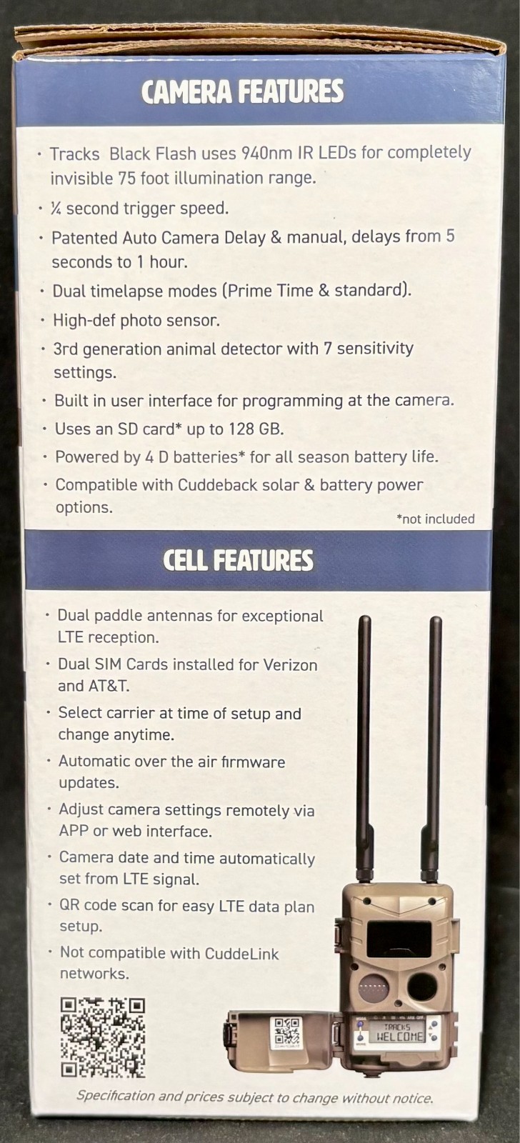 Cuddeback Tracks Black Flash LTE Trail Camera LTC-3A - New