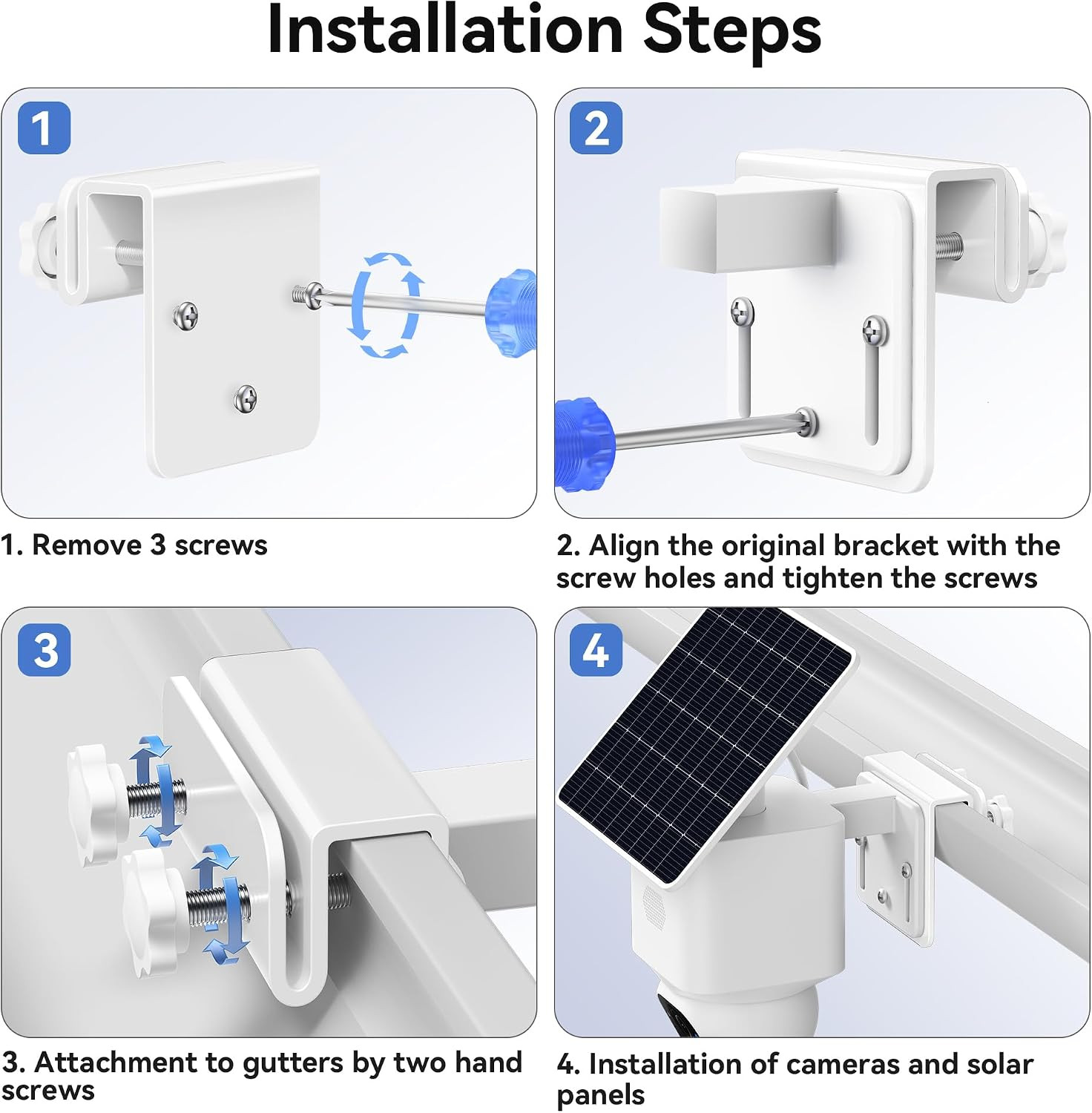 2 Pack Gutter Mount Bracket for Eufy Security Solocam S340/E30/E42 and 4G LTE