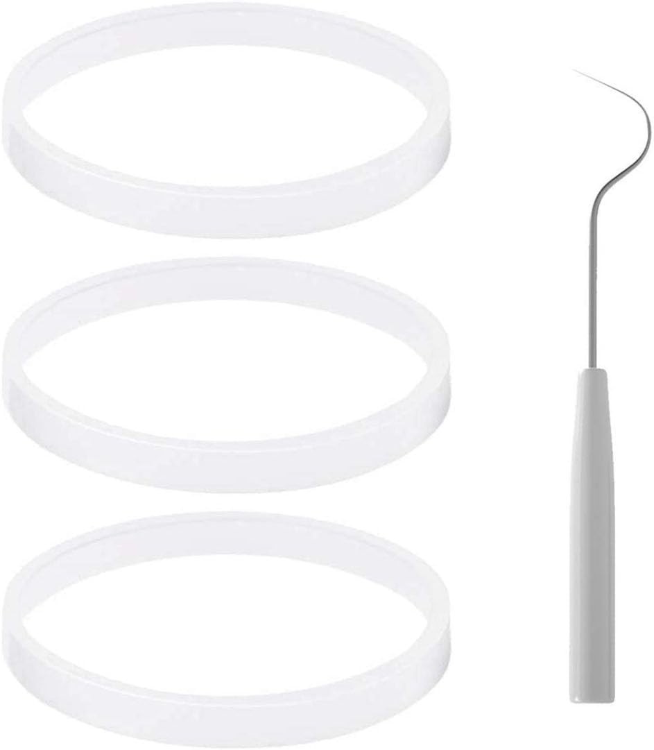 3 Pack Rubber Gasket Replacement Ring Seal White O Ring for Ninja Blender BL480