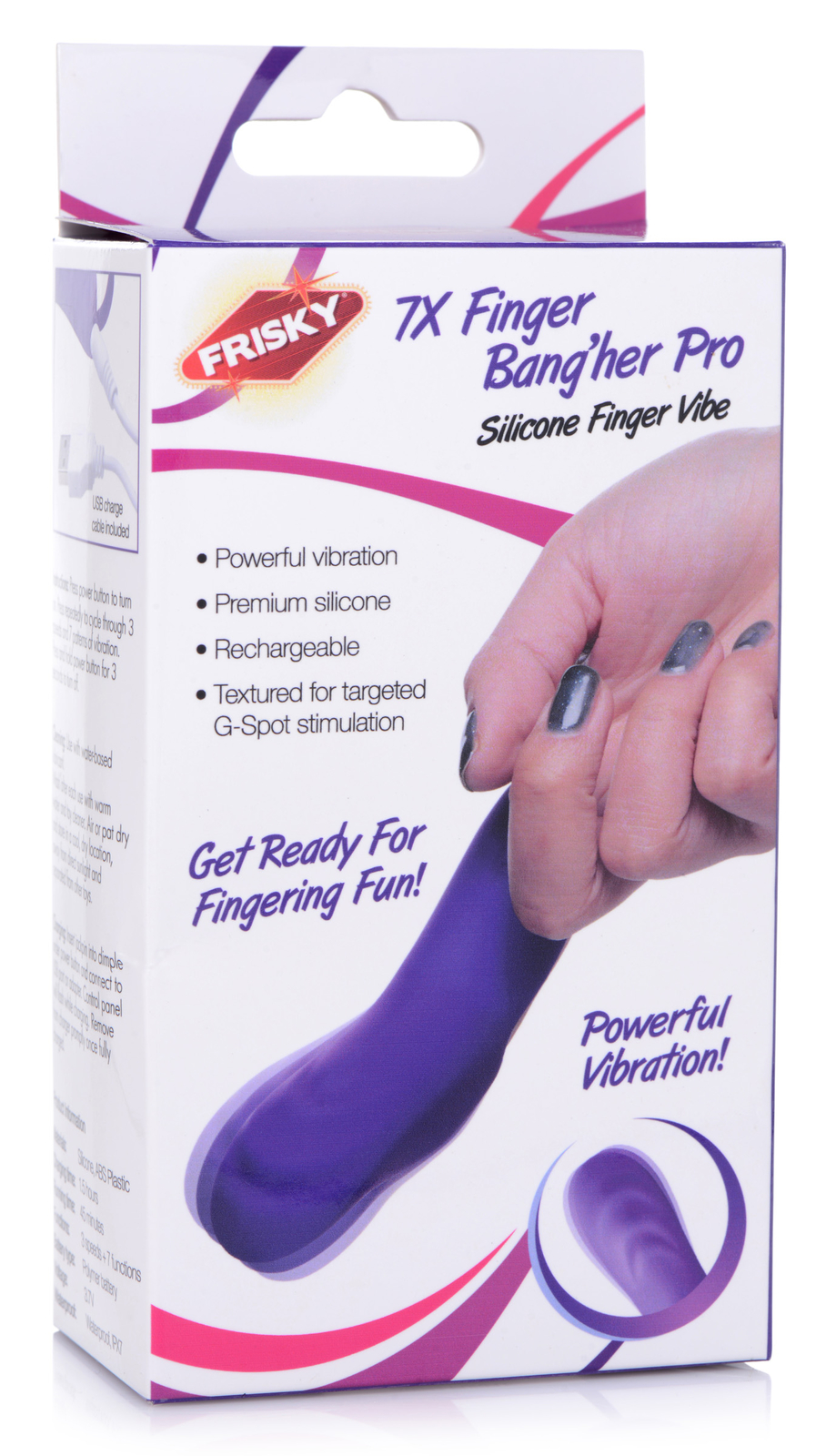 Vibrating Finger Sleeve Rechargeable Silicone Strong Multi-Speed Massager