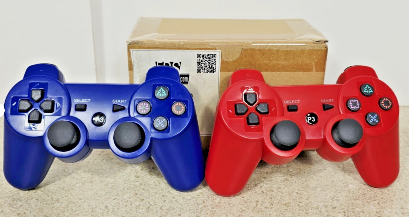2 Wireless Controller for Sony PS3 Red/Blue PlayStation 3 - SEALED Controllers