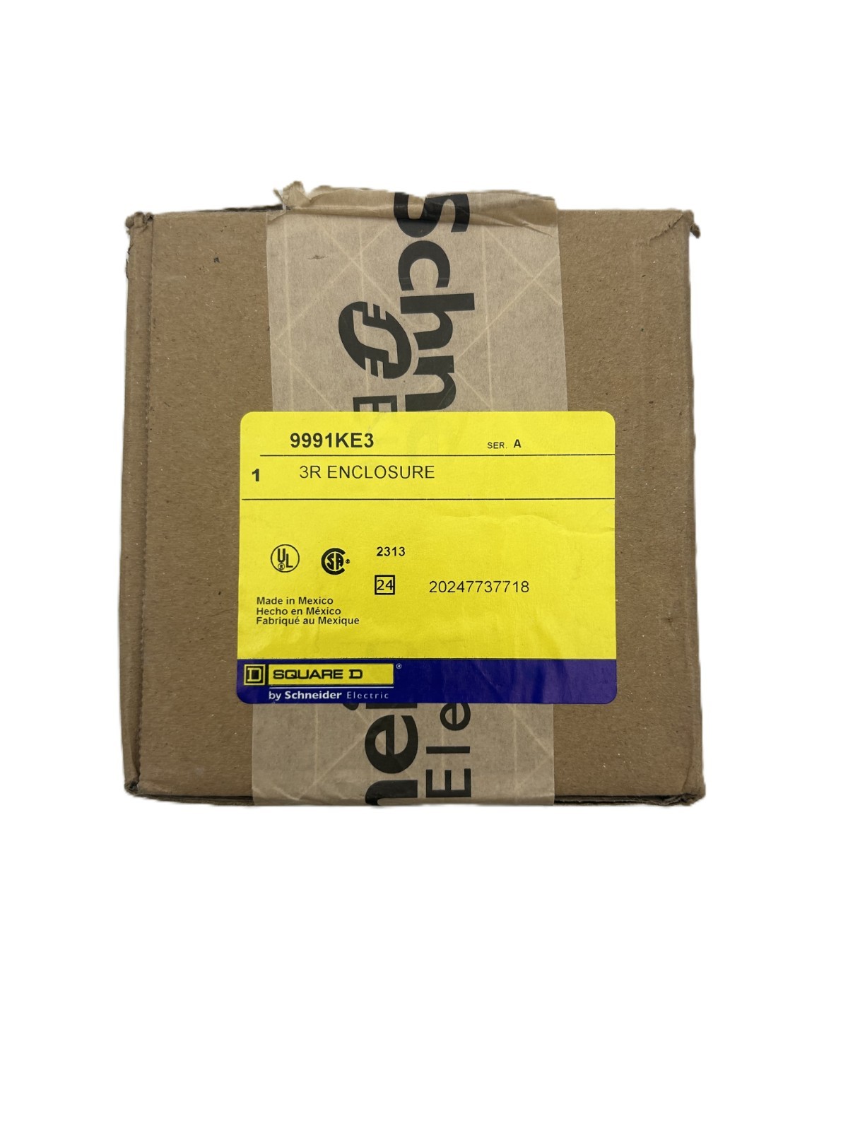 New in Box Square D 9991KE3 Type 3R Enclosure Series A