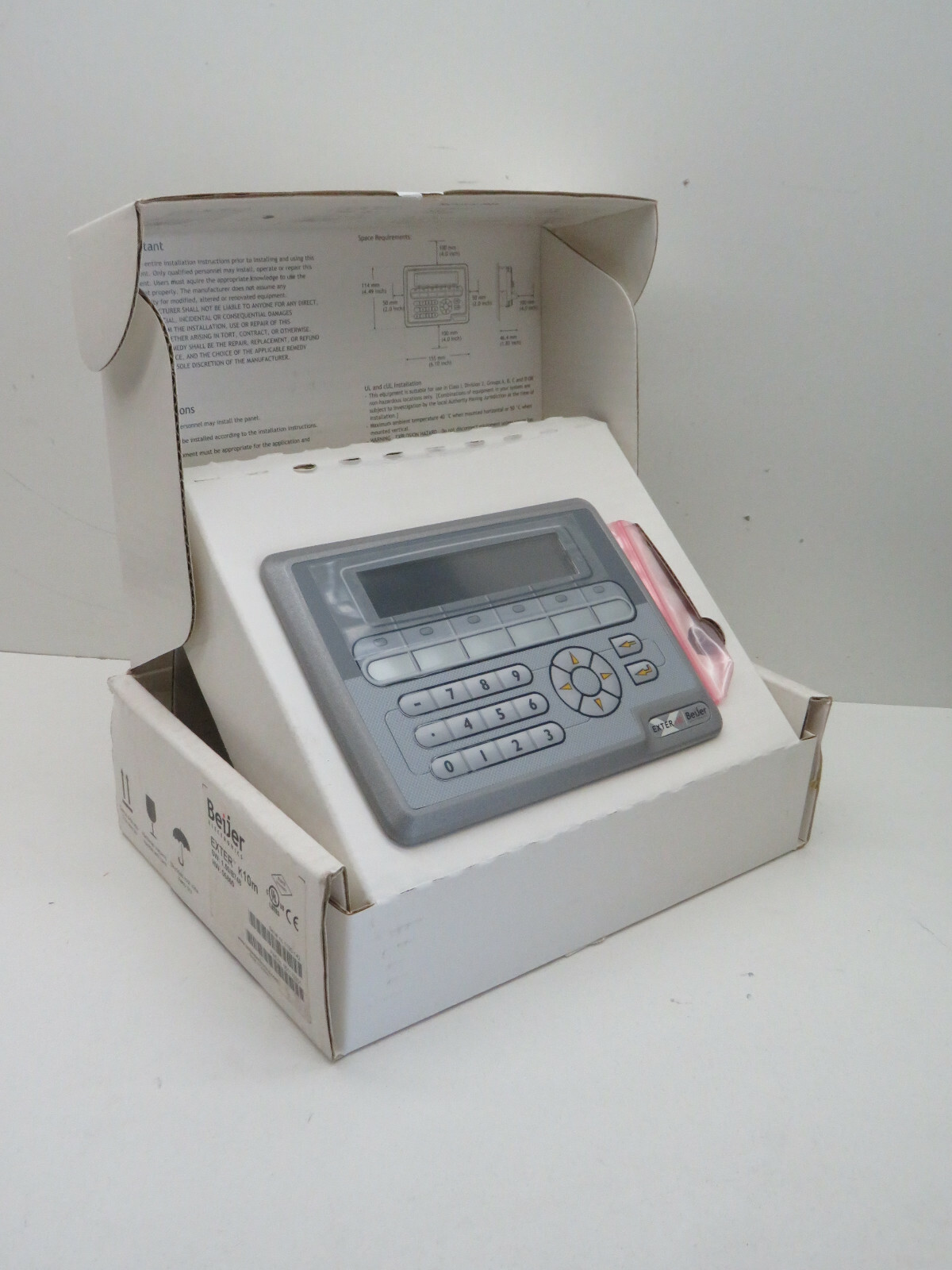 Beijer Electronics Exter K10M Graphic Keypad Operator Interface 24VDC 601110201