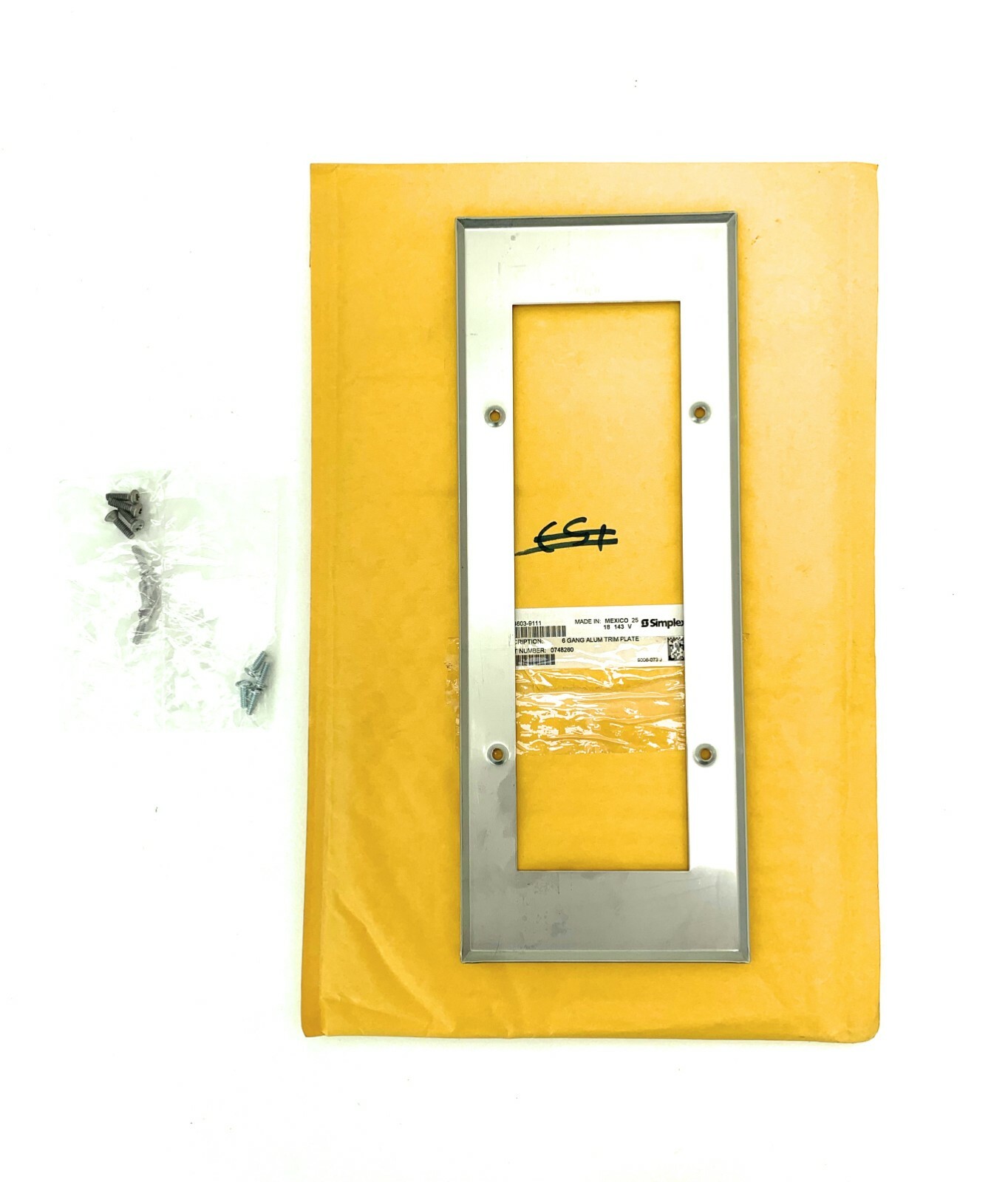 SIMPLEX 4603-9111 6 GANG ALUMINUM TRIM PLATE