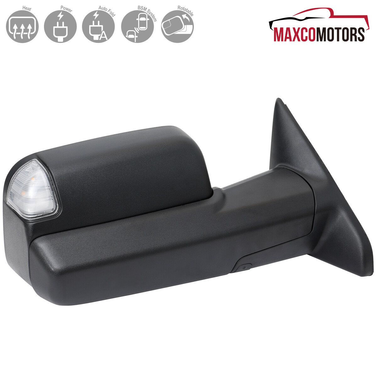 Right Side Tow Mirror Fits 2019-2022 Ram 2500 3500 Power Fold Heated+BSM+Puddle