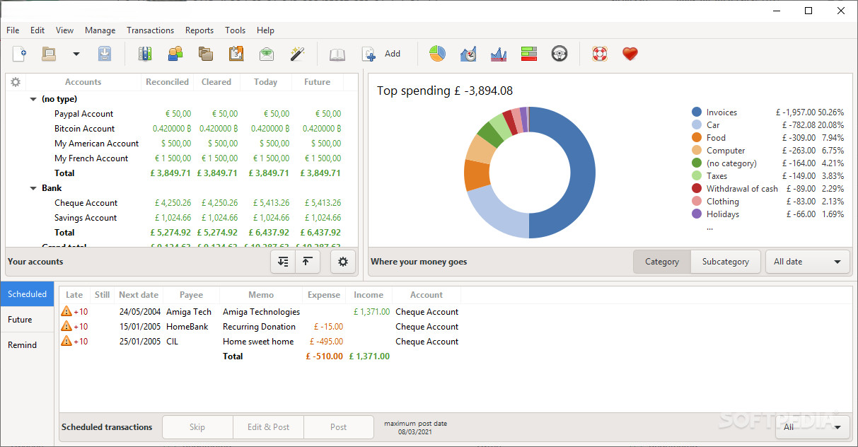 Finance & Budgeting Software on USB – Expense Tracking, Bank Import, Easy Setup
