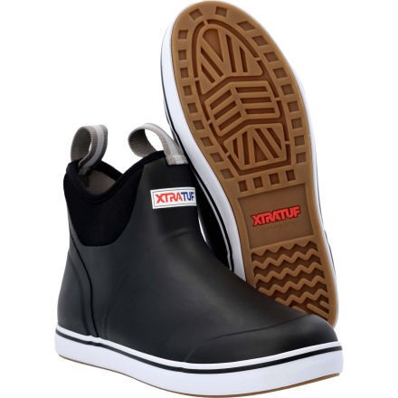 XTRATUF Men's 6" Ankle Deck Boot Black - 22736, Black