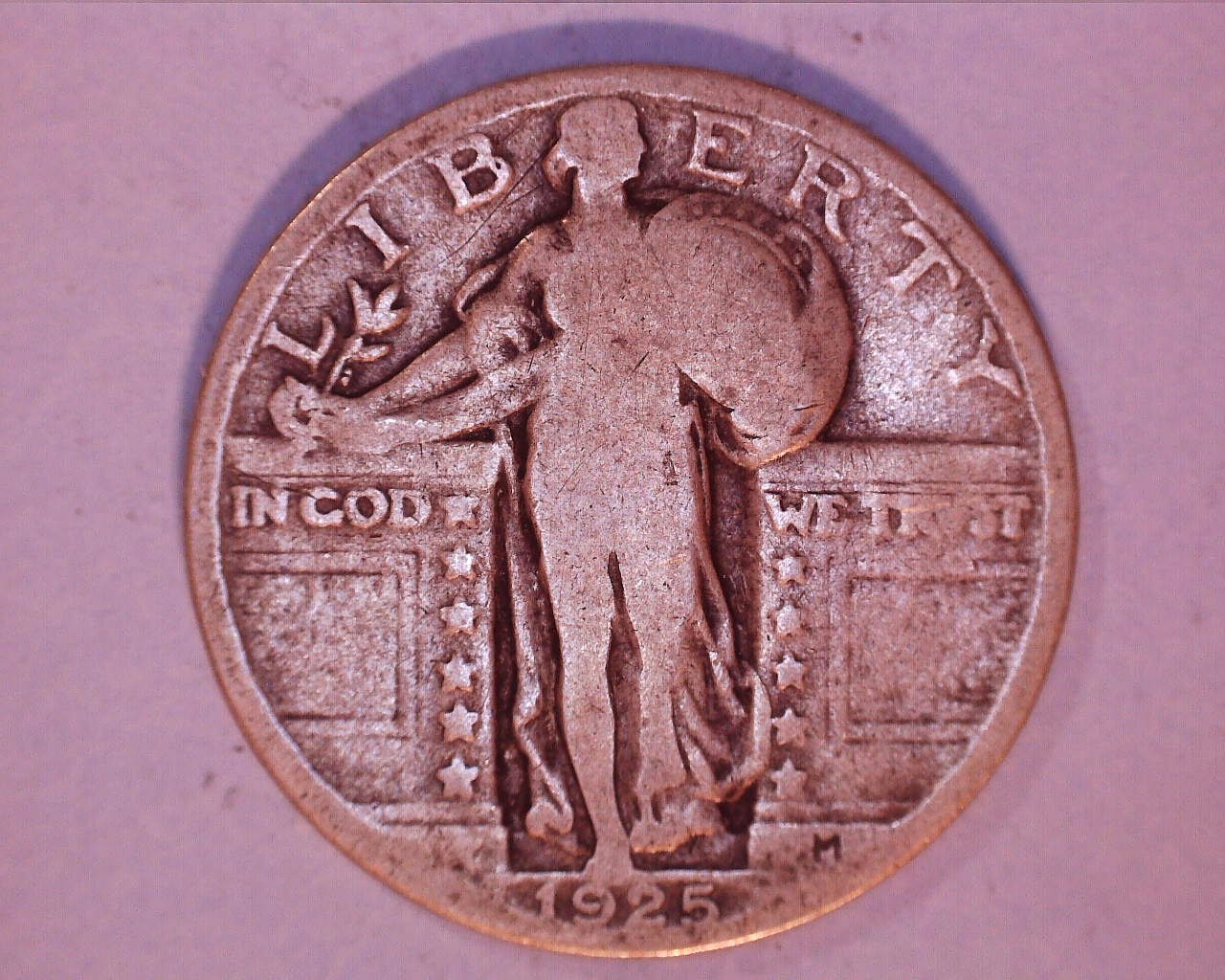 1925 Standing Liberty 25C Quarter VG **128-6B