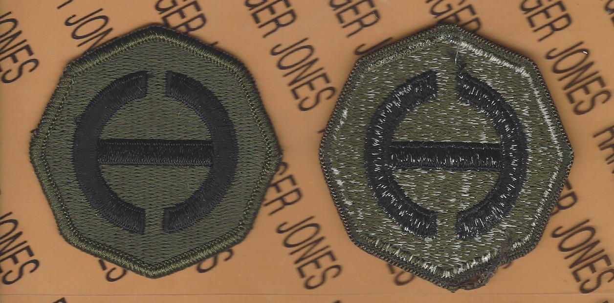 US Army Hawaiian Department OD Green Black BDU ~3" uniform patch m/e
