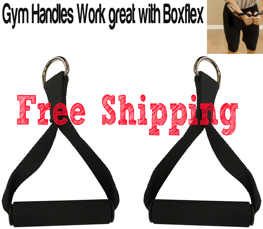 1PAIR GYM HANDLES - Universal Attachment Stirrup Home Bowflex Replacement Grips