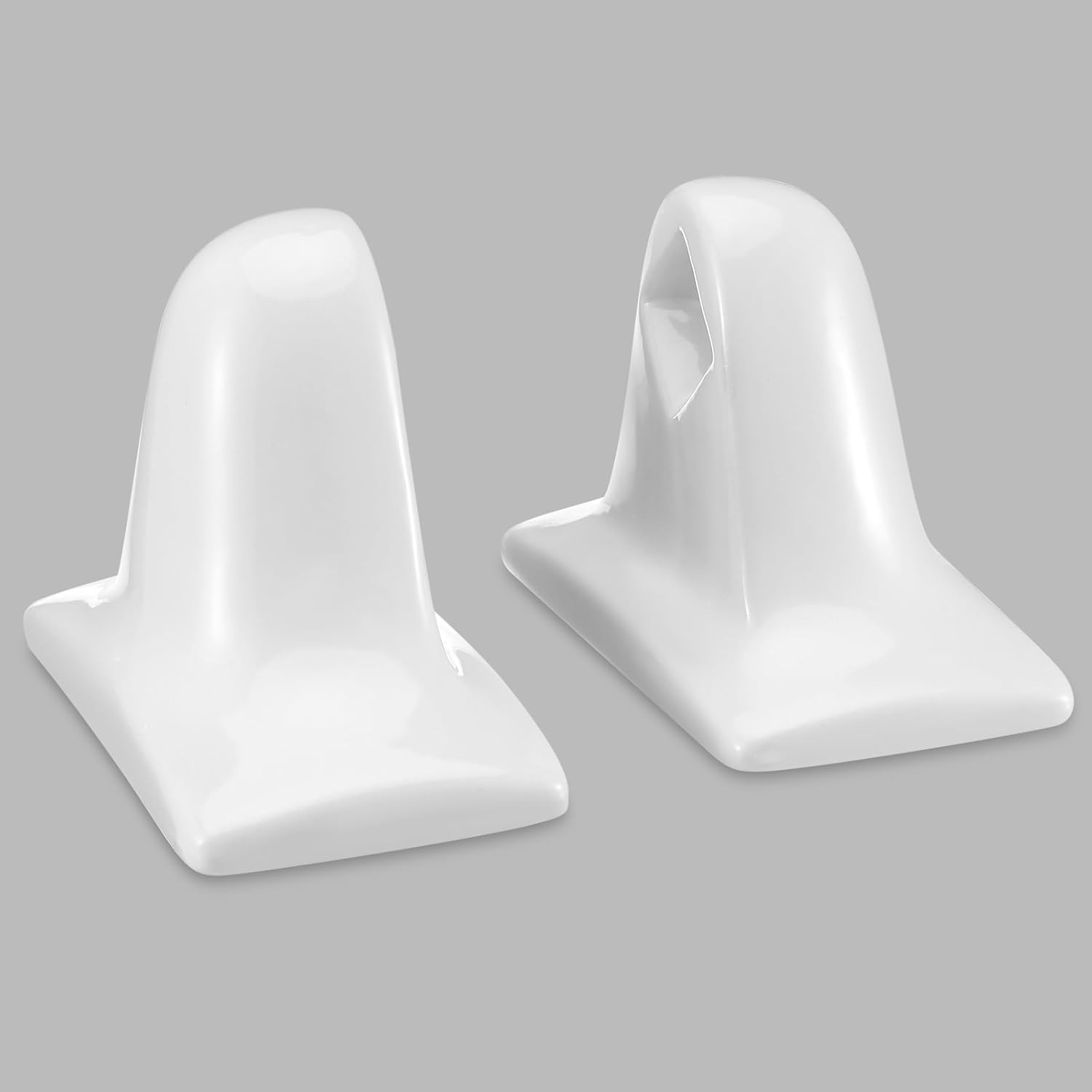 2 Pcs White Porcelain Ceramic Towel Bar Rod Rack Post Holder Bracket