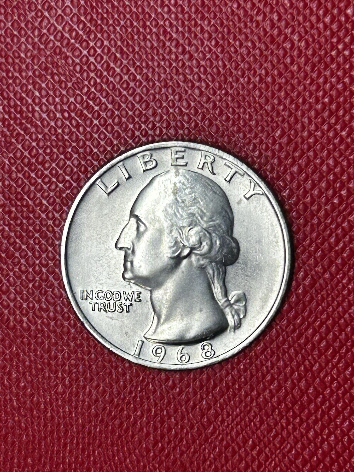 1968 Washington Quarter Brilliant Uncirculated Full Feathers Mint State #K68