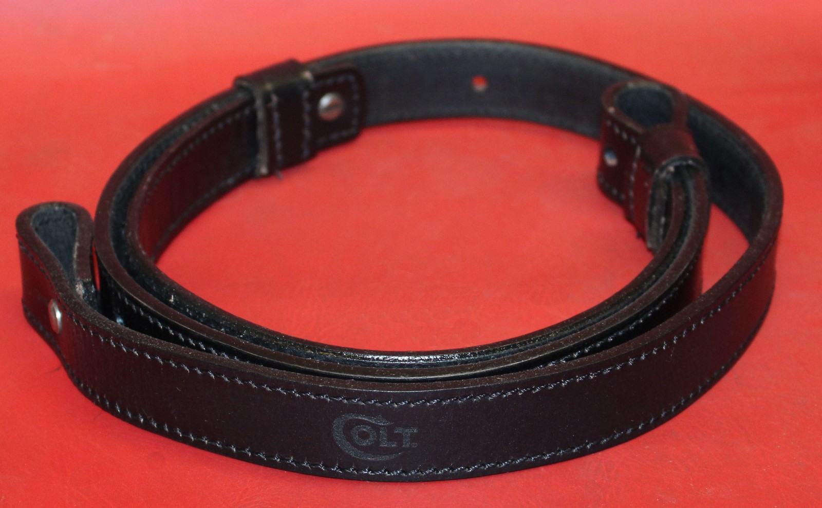 Colt 1" Rifle Real Leather Sling Black