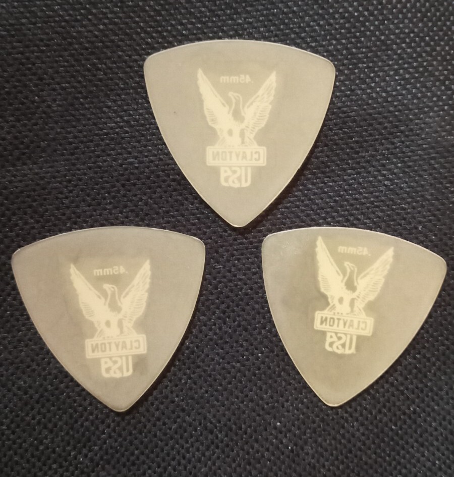Clayton Ultem Rounded Triangle Picks, .45mm Gauge, 3 Picks