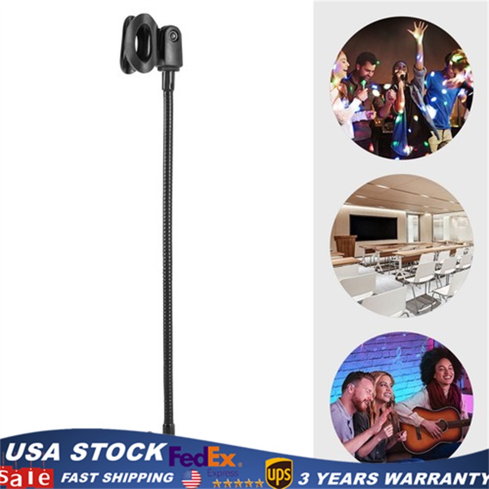 Adjustable Gooseneck Microphone Stand with Desk Clamp For Radio Broadcasting