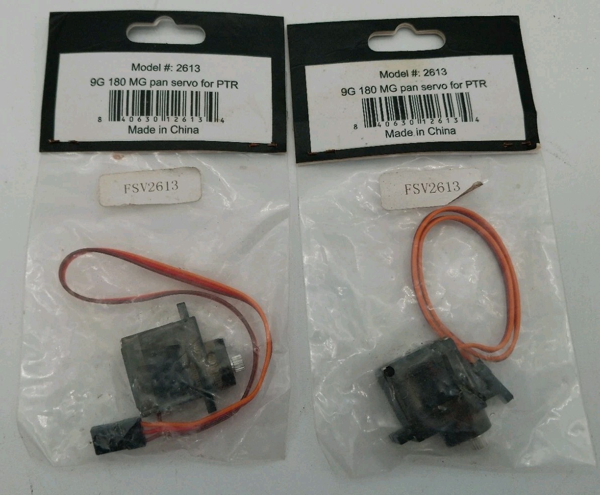 Lot Of 2 Fat Shark 2613 9G 180 Degree MG Pan Servo PTR Mount FPV Part Metal Gear