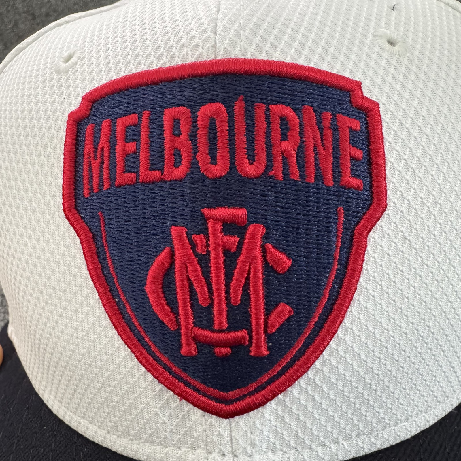 New Era Melbourne Demons 9FIFTY Snapback White Navy AFL Hat OS