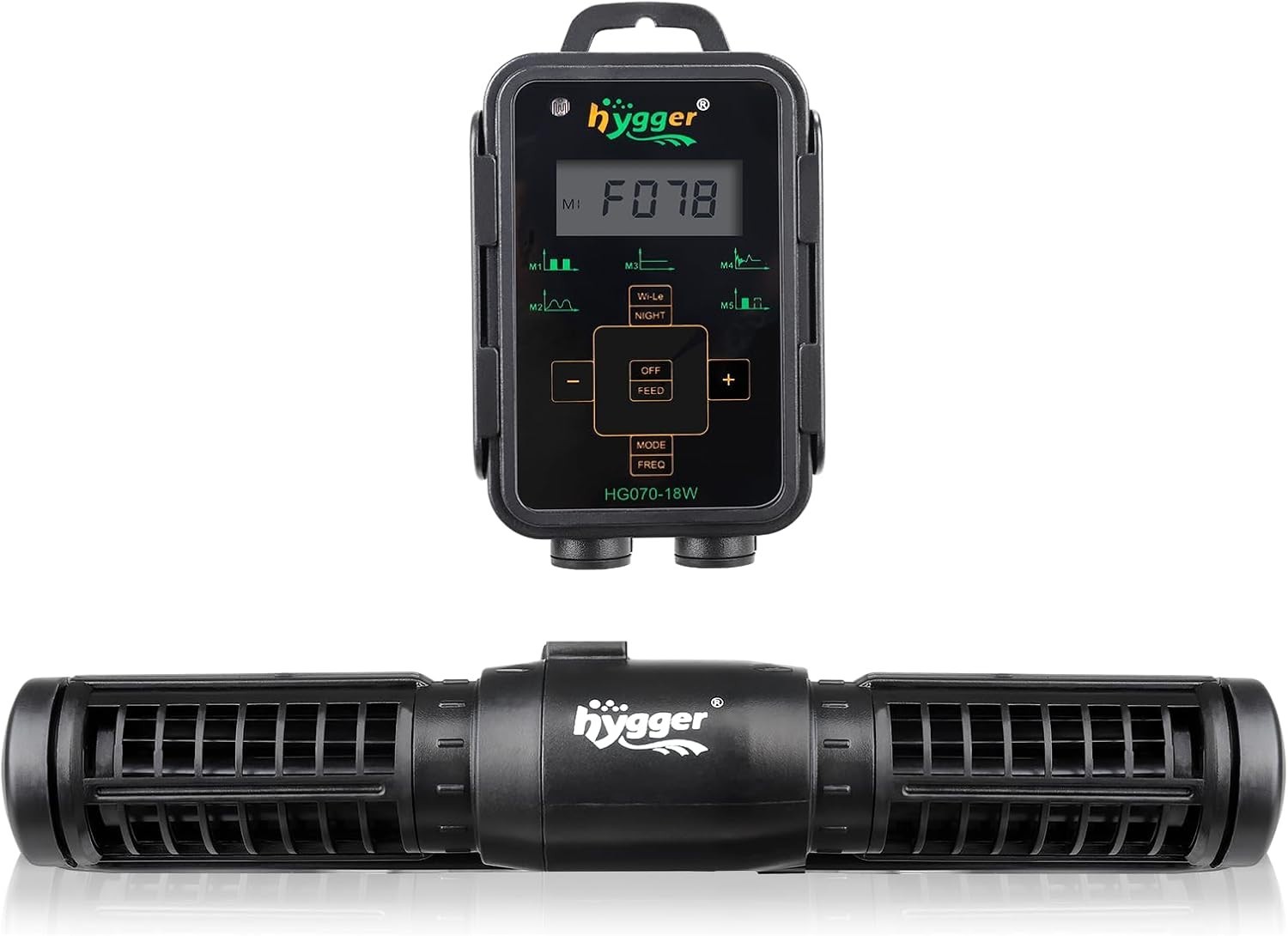 hygger 18W Aquarium Cross Flow Wave Maker Pumps Controller 1850 GPH HG070-18W