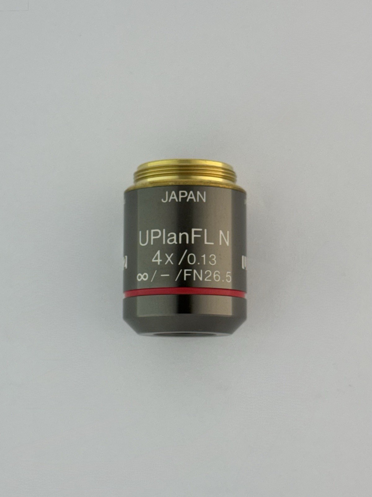 Olympus UPlanFL N 4x /0.13 ∞/– FN26.5 UIS2 Microscope Objective Lens