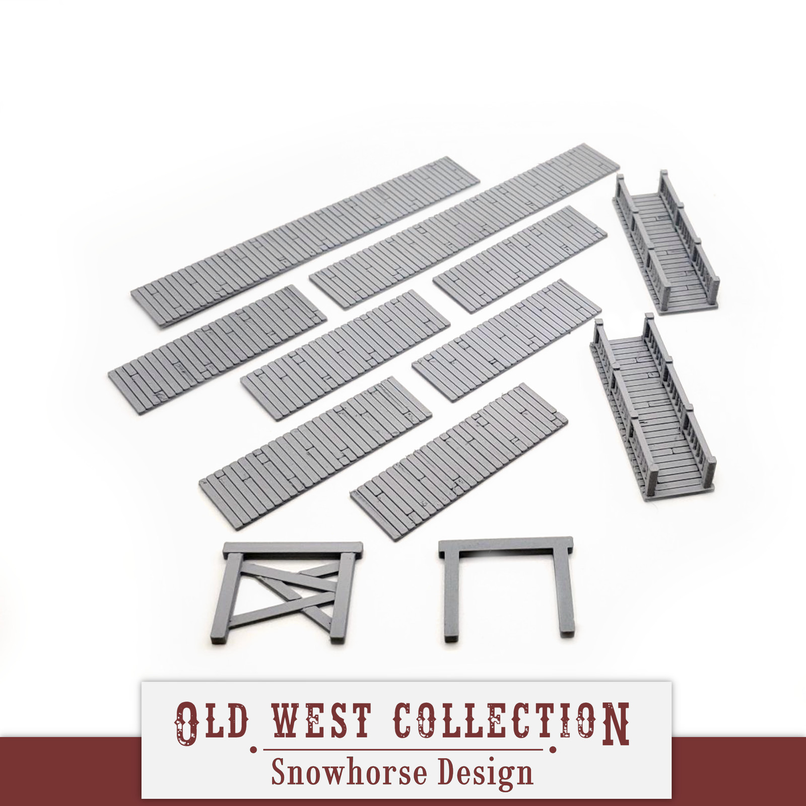 Boardwalk Accessory Kit (Unpainted) | Old West (HO Scale)