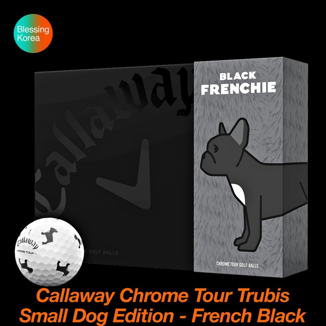 Callaway Chrome Tour Trubis Small Dog Edition French Black 1 Dozen 🔸Tracking🔸