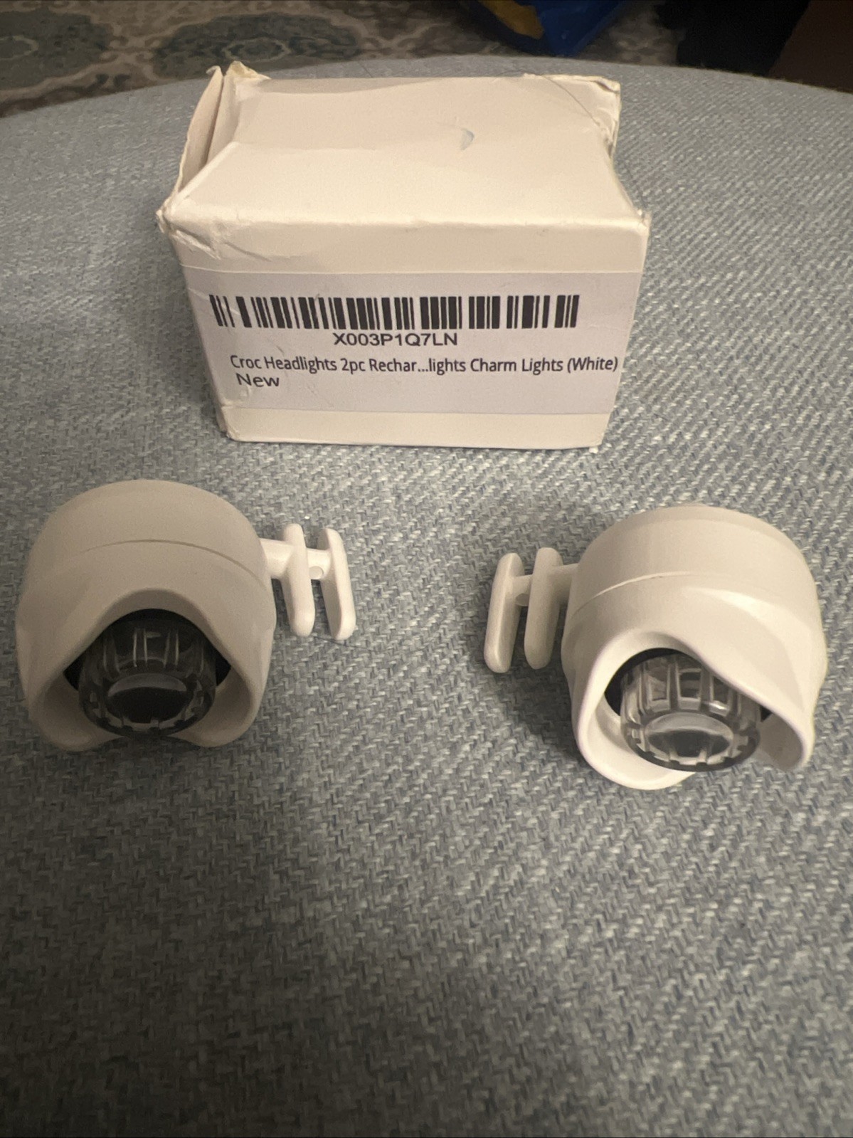 Rechargeable Headlights for Croc, 2 PCS LED Lights Waterproof White Slipper Lamp