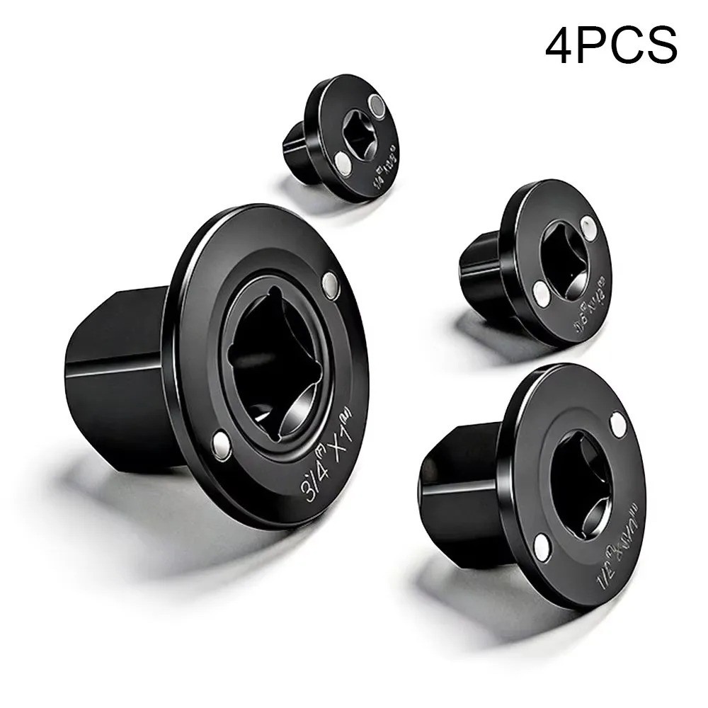 4Pcs Low Profile Impact Socket Adapter Set, Drive Ratchet Adapter Set, Magnetic