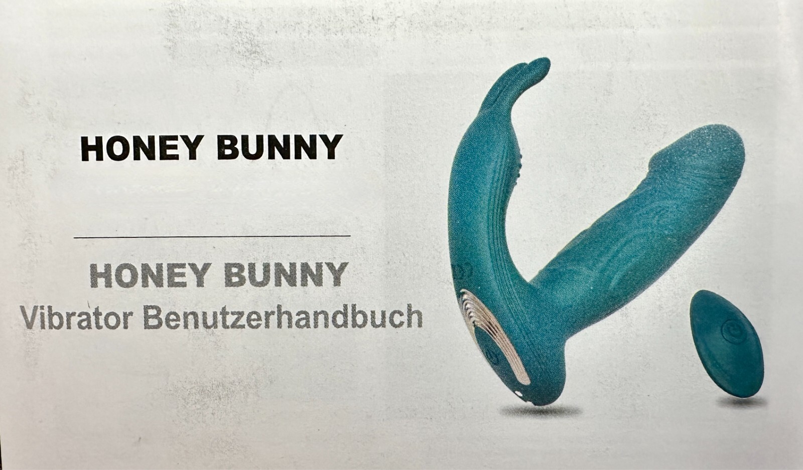 Honey Bunny Vibrator w/ Remote Control 10 Frequency Vibration Rechargeable Teal