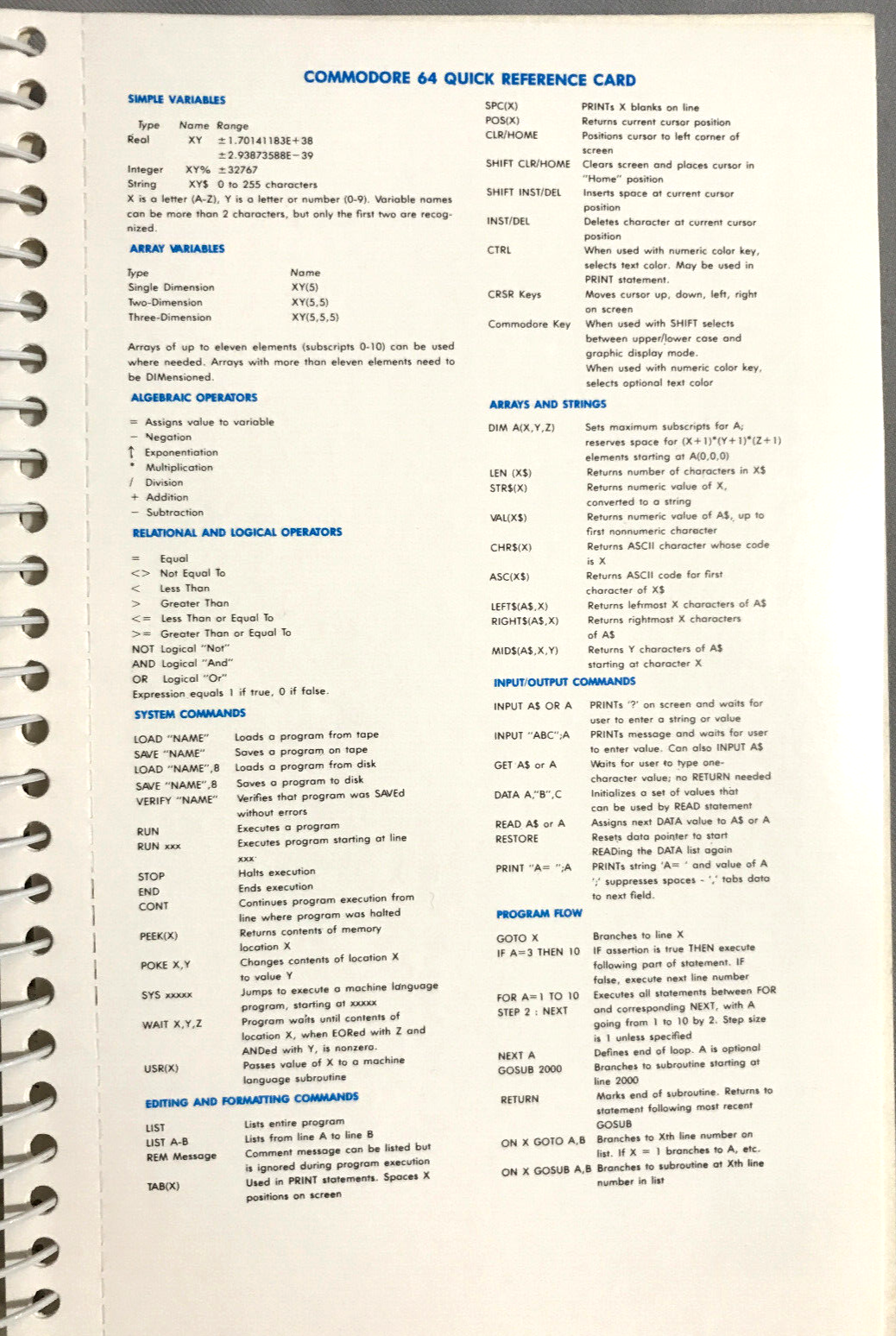 Fine Commodore 64 Programmers Reference Guide Commodore Business Machines 1984