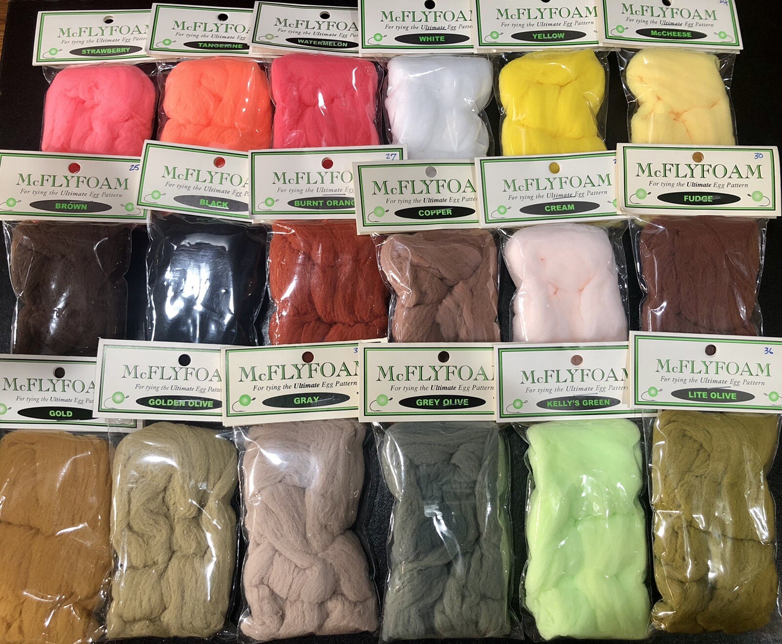 McFLYFOAM. YOU PICK COLOR. FLY TYING THE ULTIMATE EGG PATTERN / GLO BUG. USA