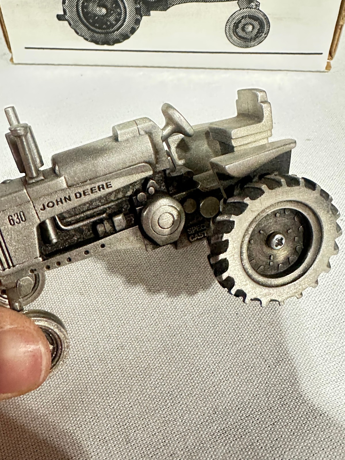Pewter John Deere 630 LP By Speccast 1/43rd Scale