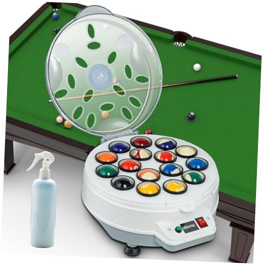 Pool Ball Cleaner Pool Ball Polishing Cleaning Machine Billiard Ball White 1