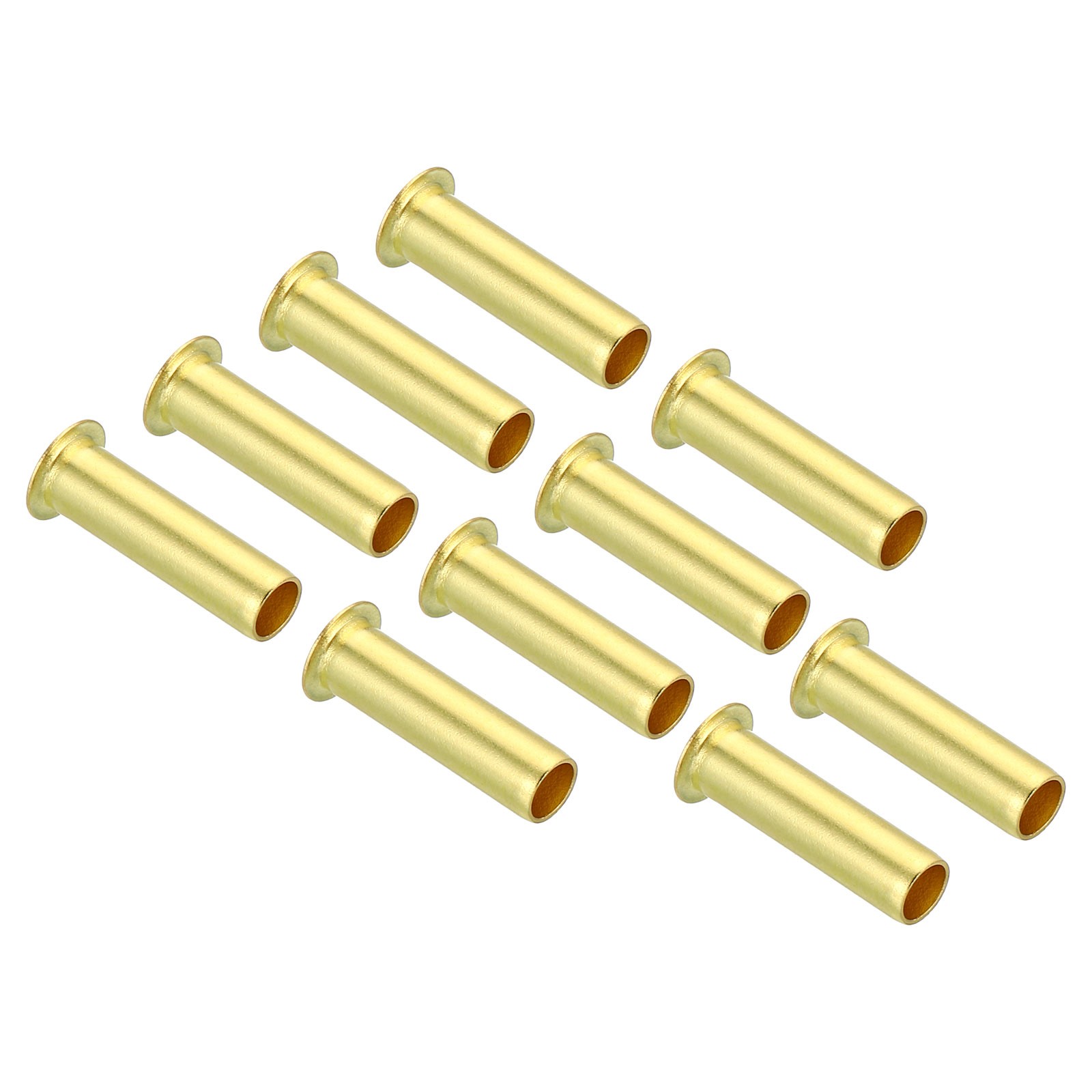 30pcs 4mm Tube OD Brass Compression Sleeves Insert Brass Ferrule Fitting