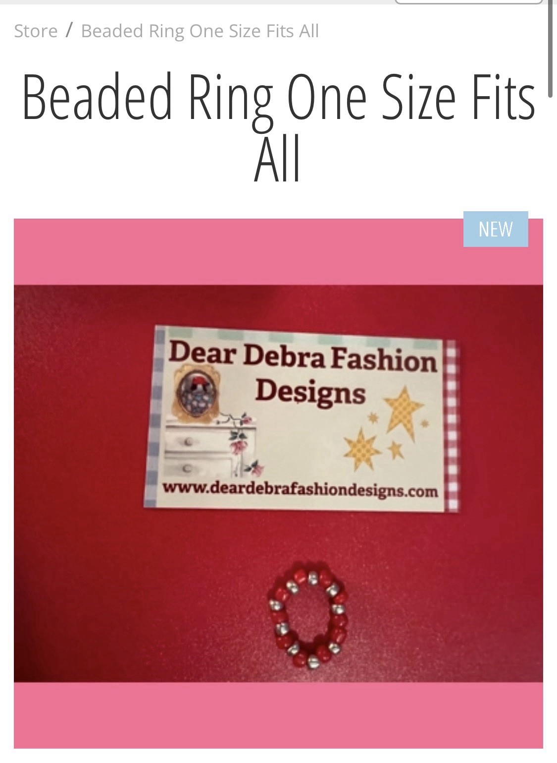 Beaded Ring One Size Fits All