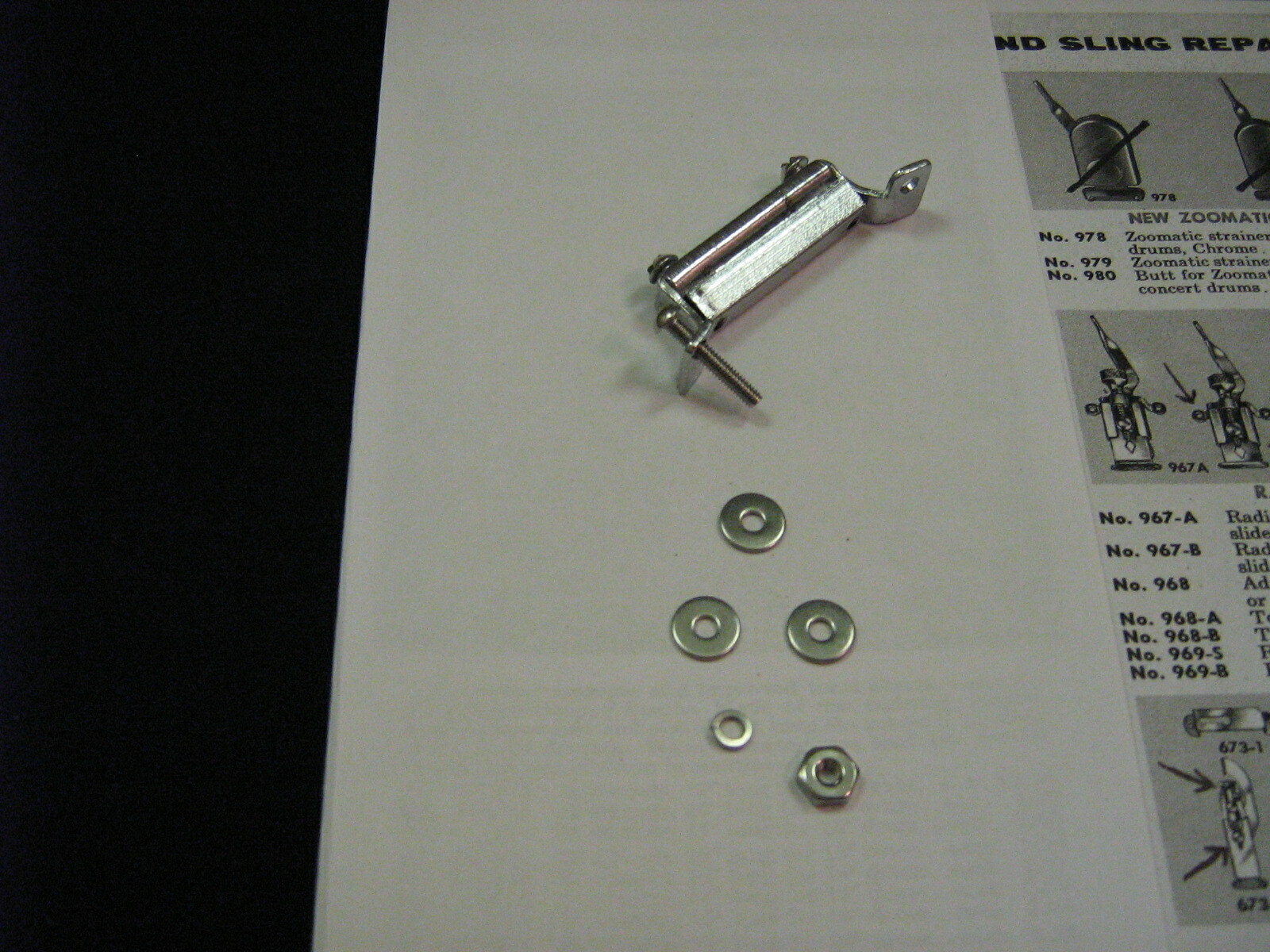 Slingerland Snare Drum Strainer / Butt End Mounting Hardware "Stainless" L@@K !