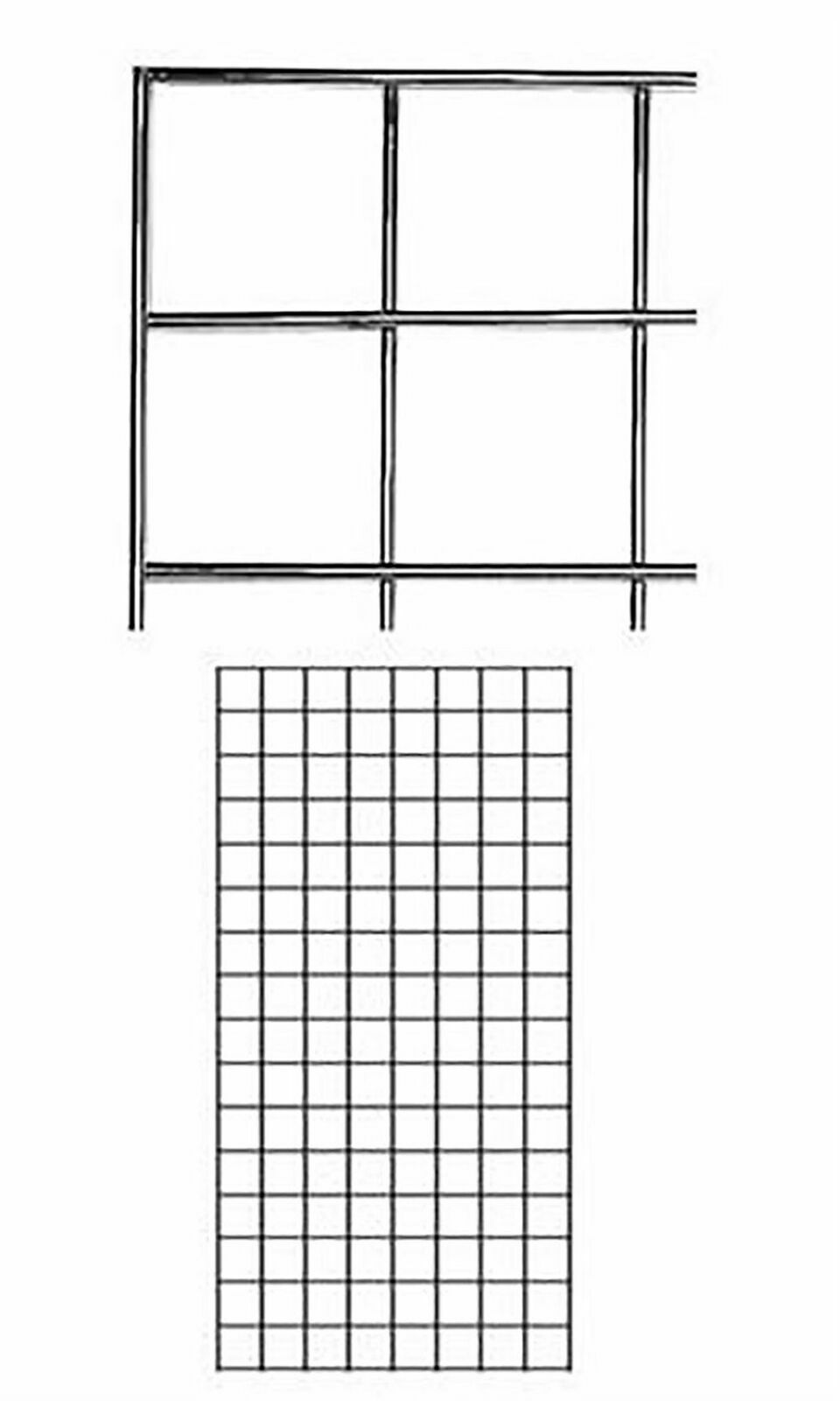 Wire Grid Panel 2' x 4' Chrome Retail Display Craft Gridwall Double Wire Sides
