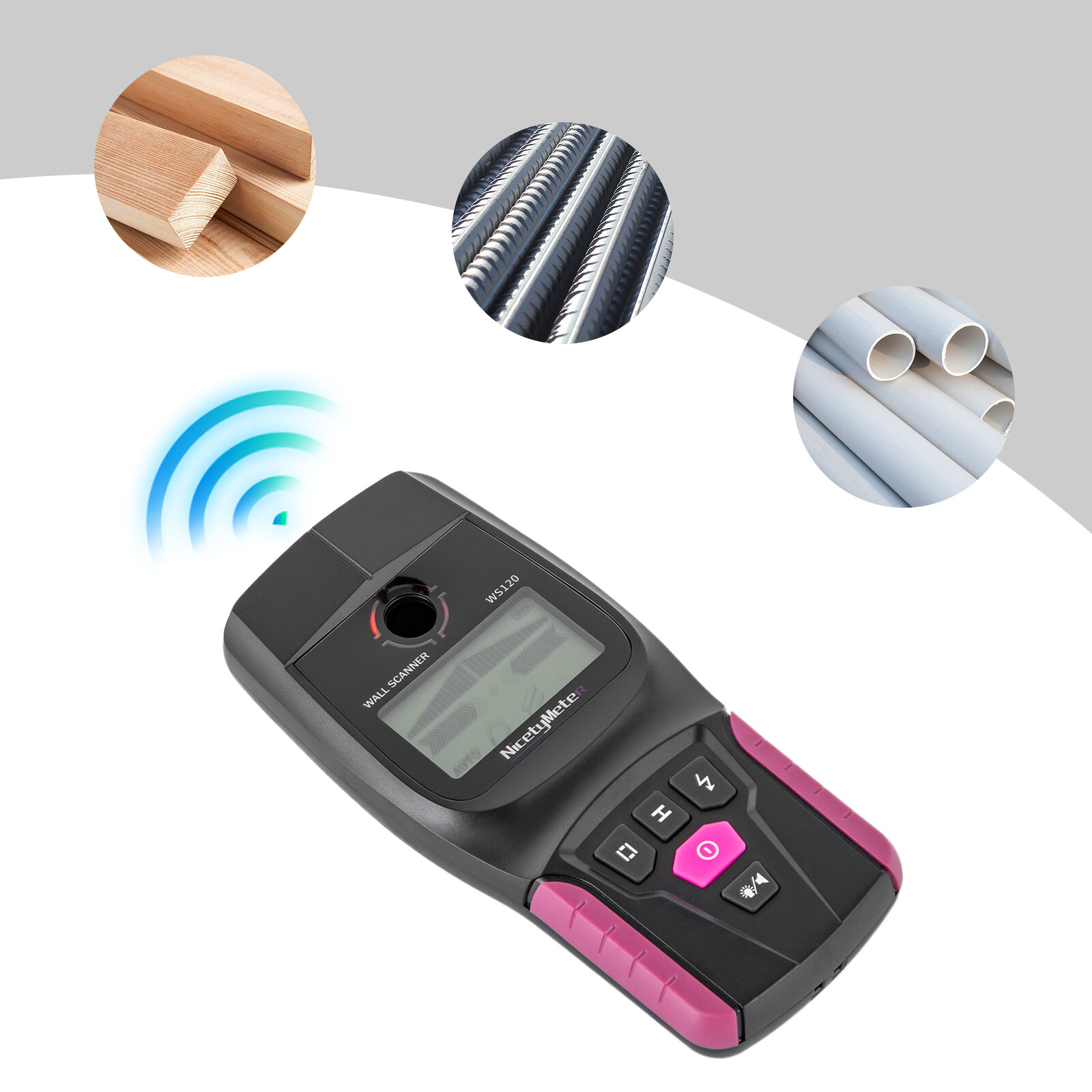 Wall Scanner Wall Wall Detector PVC Water Pipe Metal Wood Cable Live Wire Finder