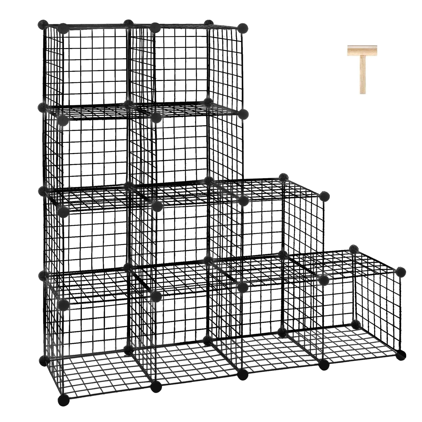 2X 12-Cube Storage Shelf Storage Bins Wire Cube Storage Organizer Modular