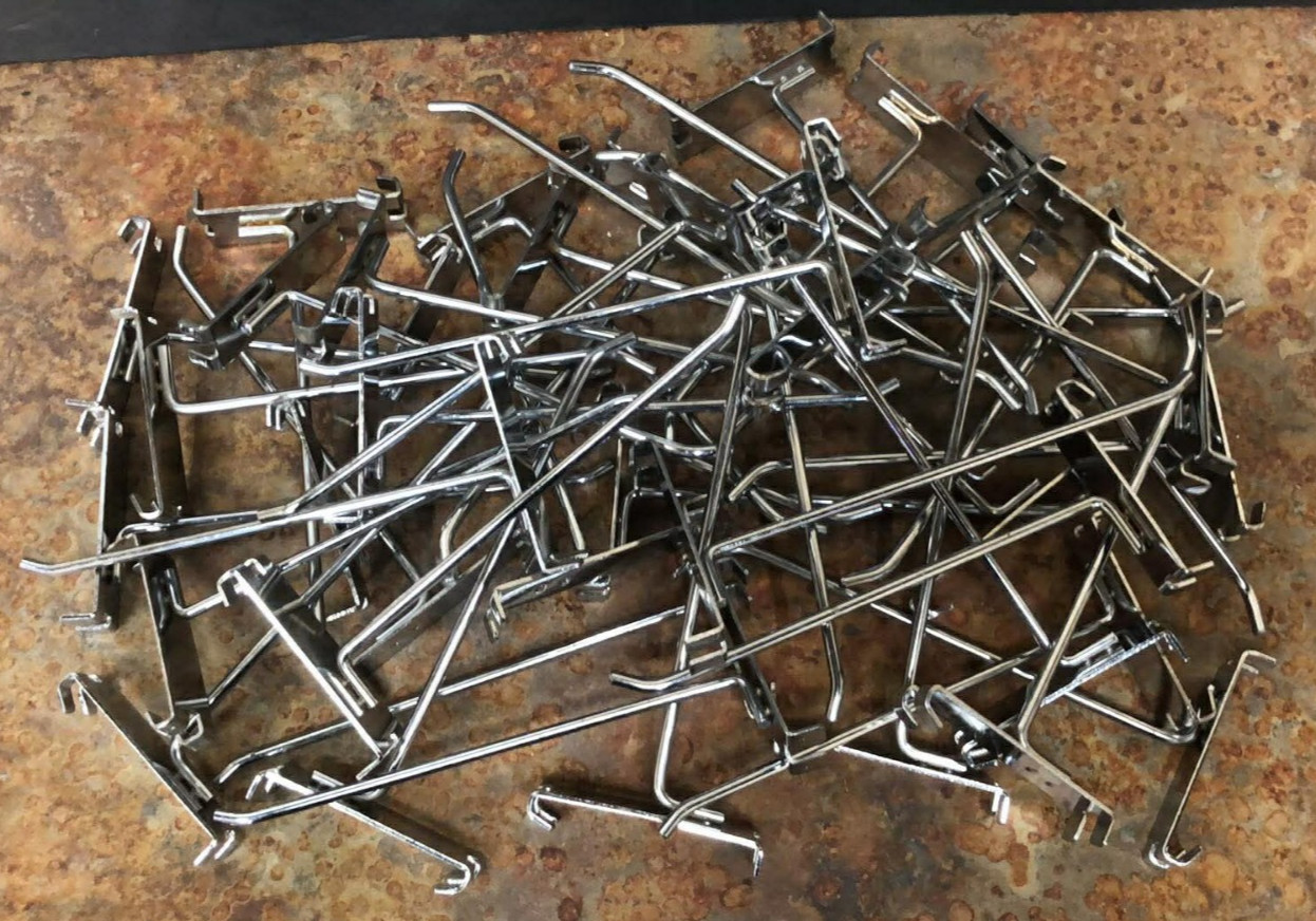 45 pc 8" Slatwall Slat Board Hook Hooks Accessory Single Shop Retail Display USa