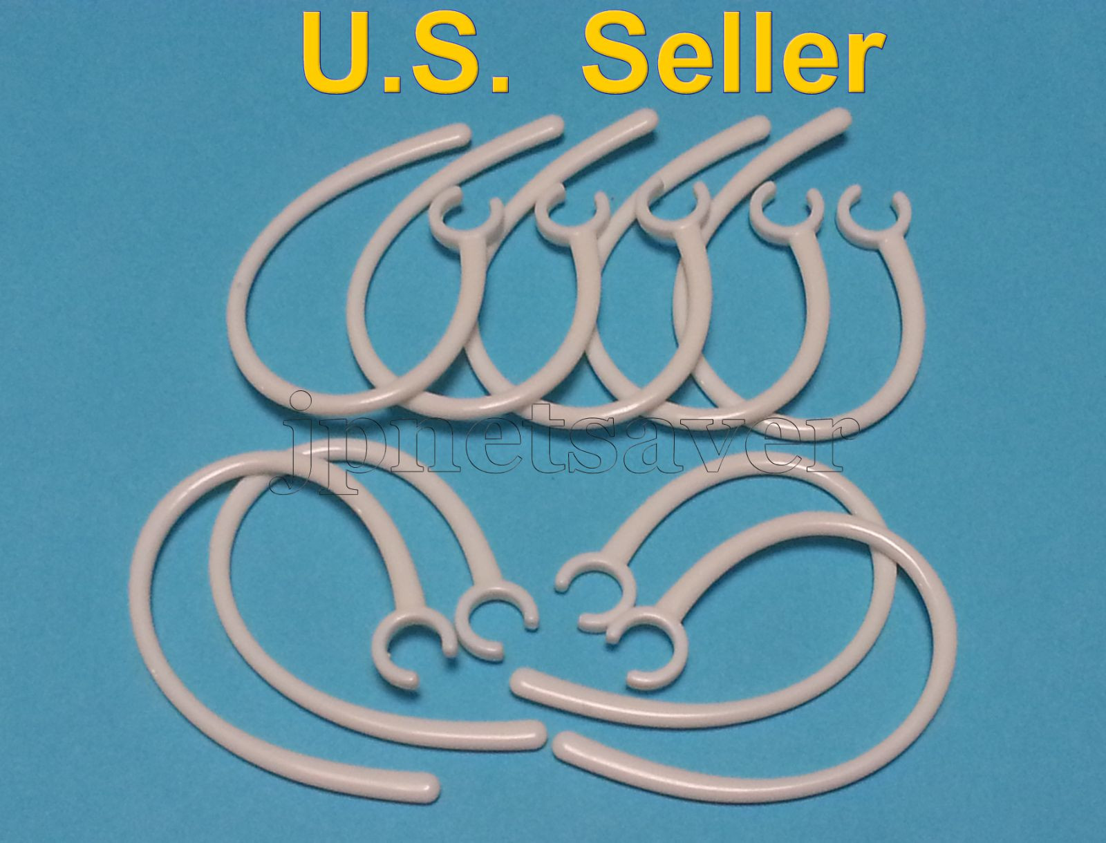 10 White Earhooks for Motorola H12 H15 H270 H371 H375 H385 H390 HZ700 HK 100 200