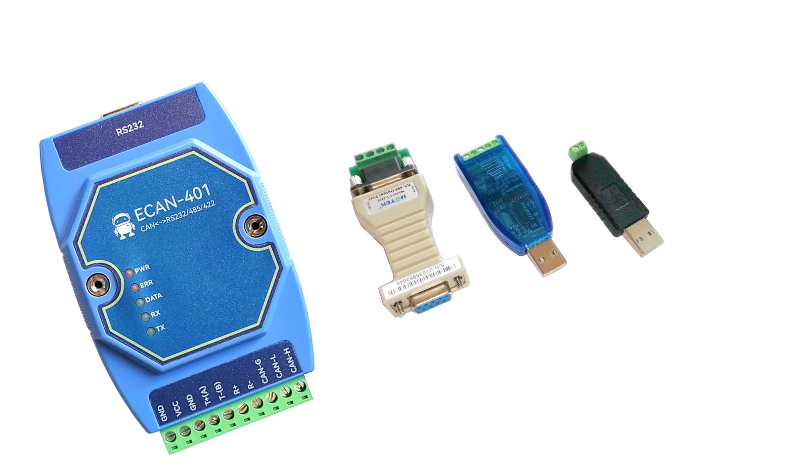 RS485 adapter to USB2.0, RS232, CAN2.0 protocol converter e.g. industrial net