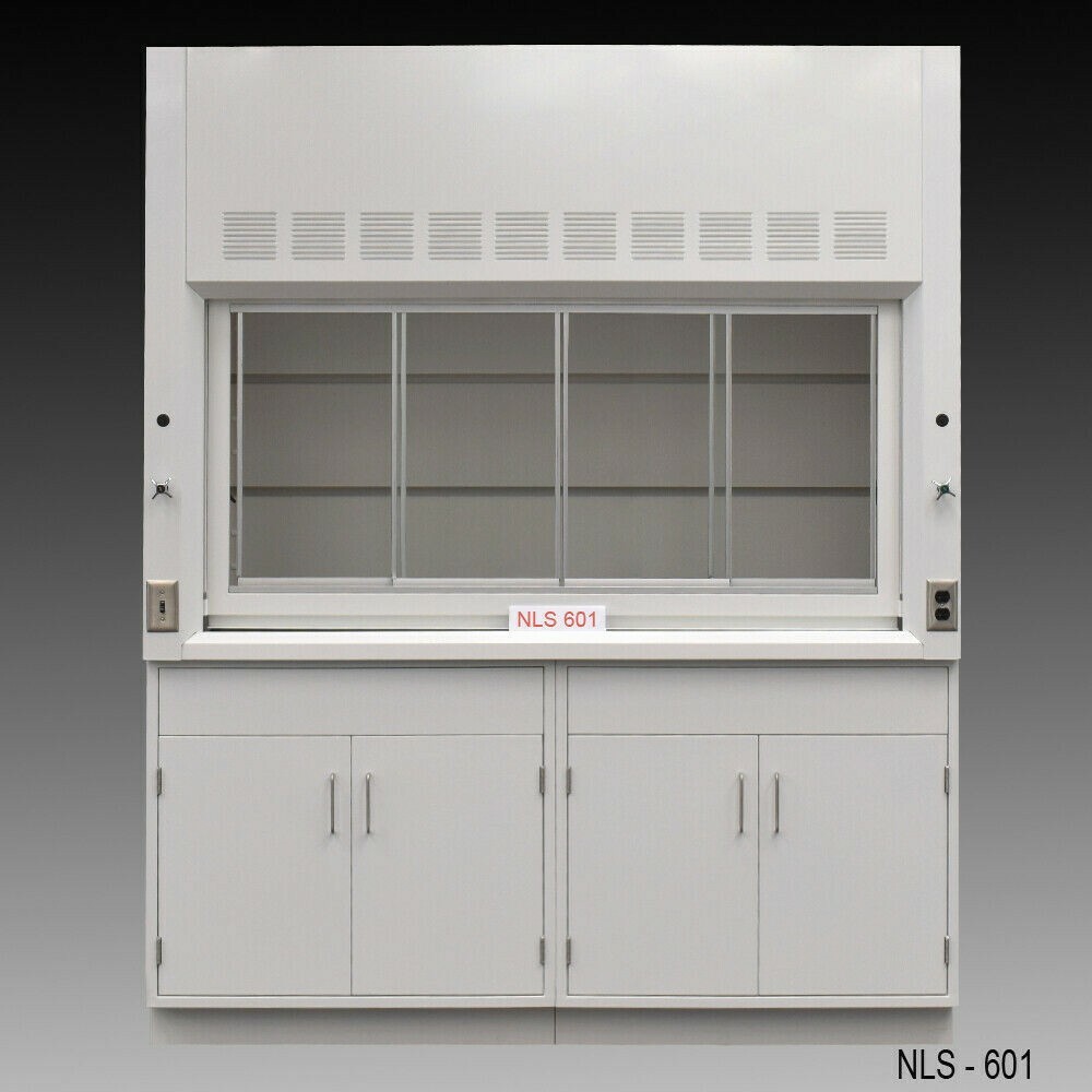 6' Laboratory Bench Fume Hood w/ Gerneral Storage Cabinets / Dual Sash / E1-005