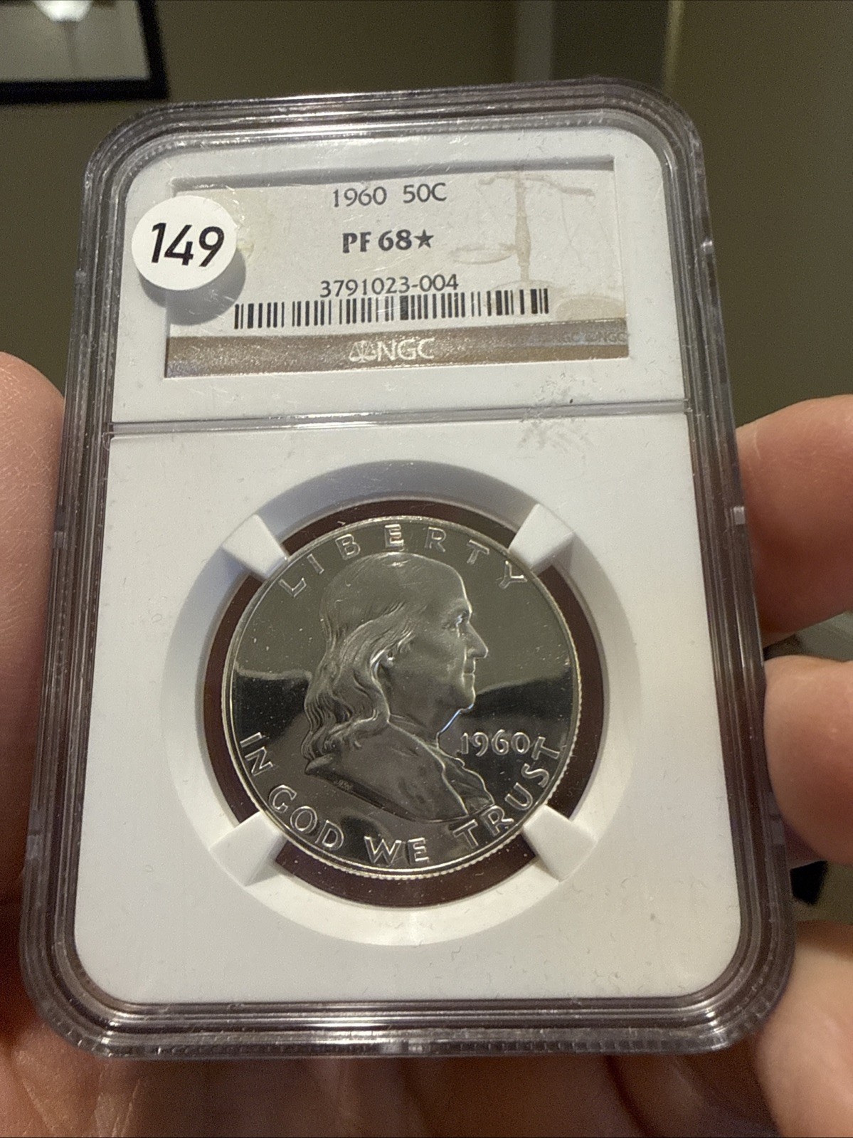 1960 Franklin Silver Half Dollar NGC PF 68 Star