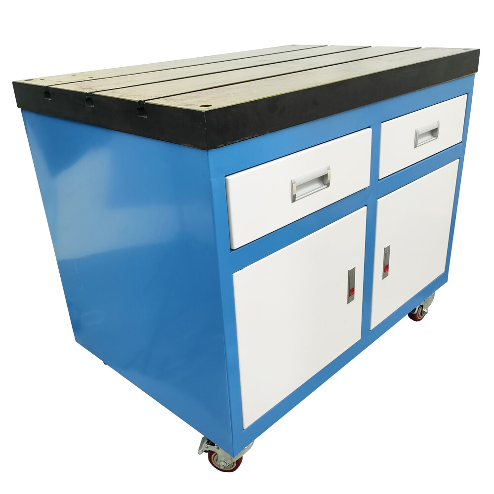 Movable T-Slot Workbench Base with Drawer for Tapping Machine Series Fixation