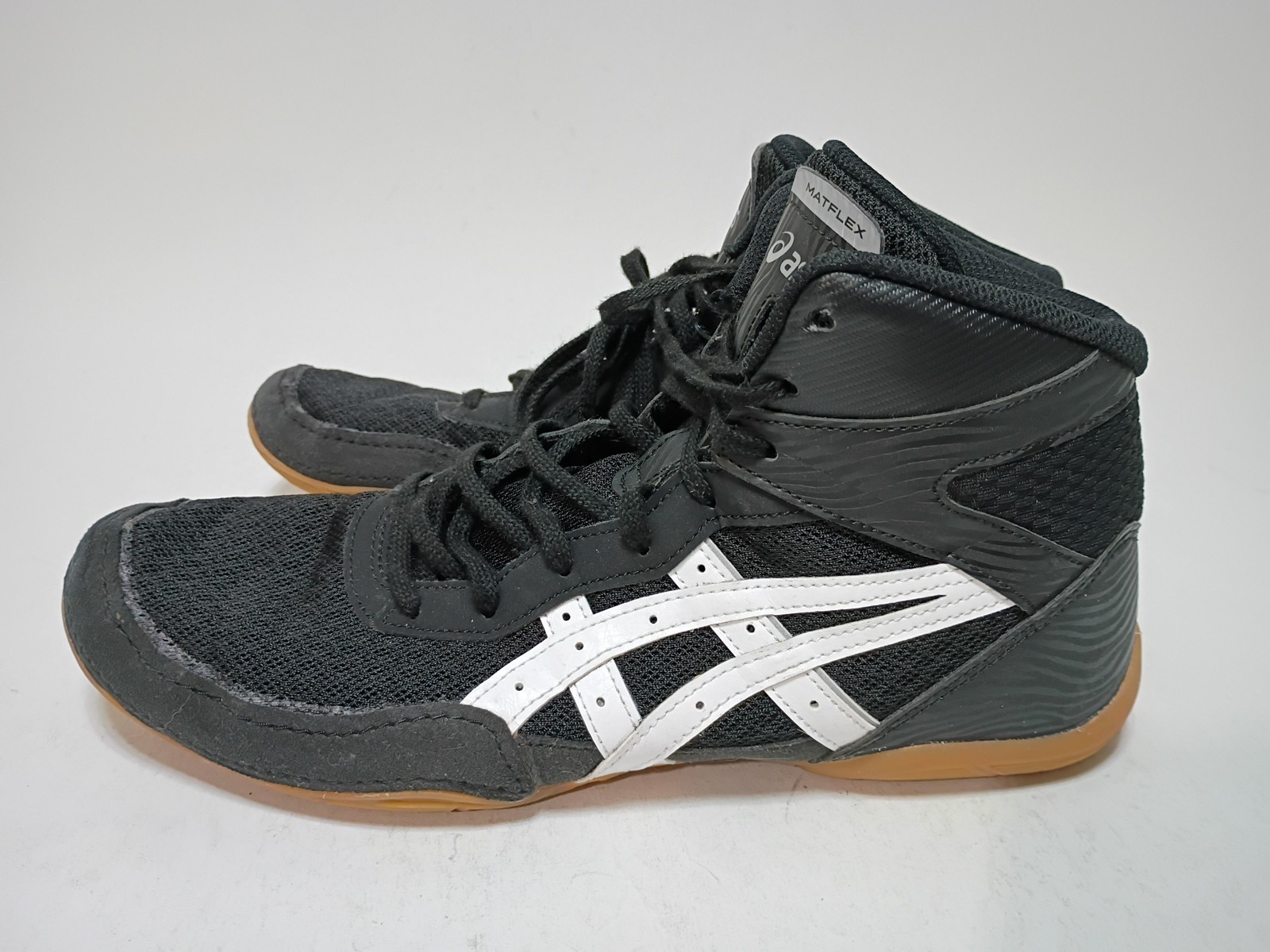 ASICS Matflex Wrestling Shoes Teens/ Mens Size 10 Black Lace High Top Great Cond
