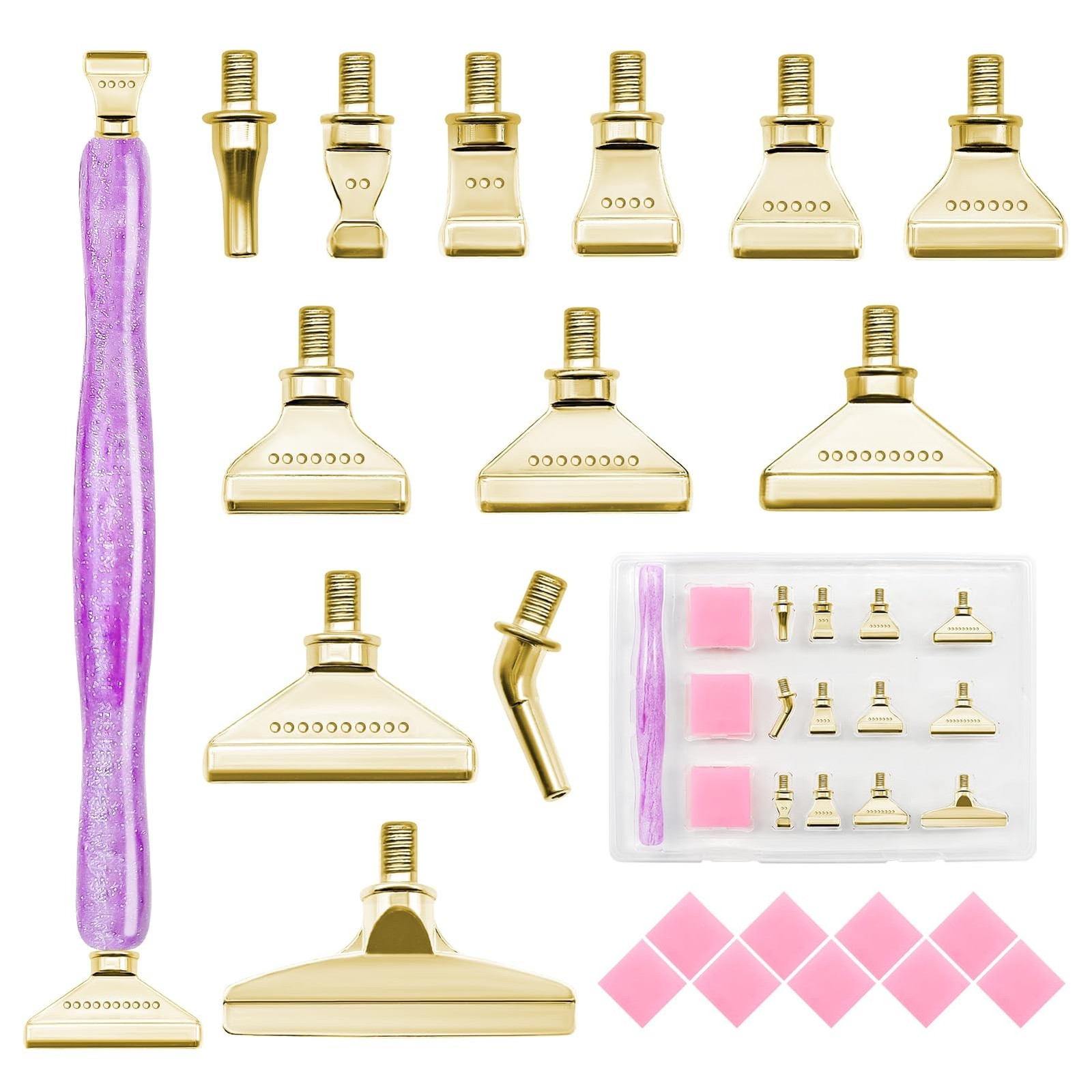22PCS DIY Diamond Art Pen Painting Tool Set - Metal Threaded Tip Accessories ...