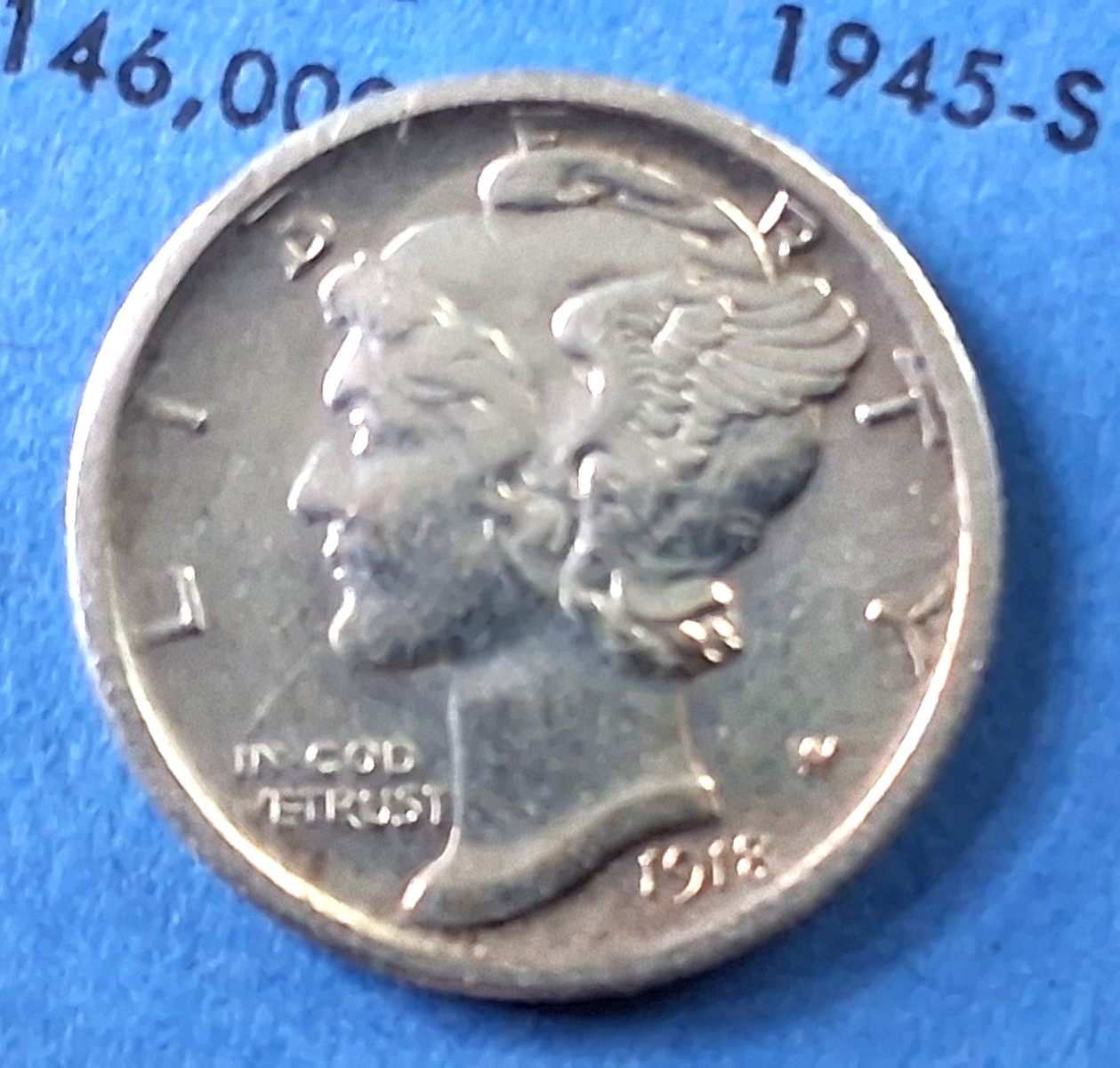 Gem BU 1918 Mercury Dime - 10c - Better Grade - Full Split Bands