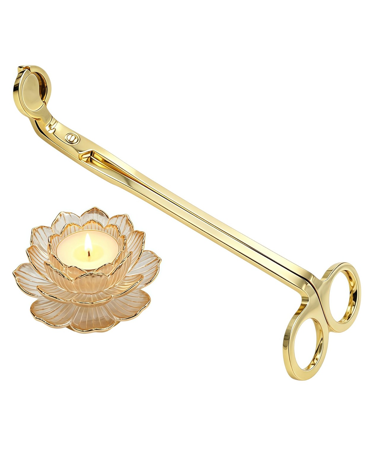 1 Pack Candle Wick Trimmer, Gold Wick Clipper Scissor Wick Cutter, Essential ...