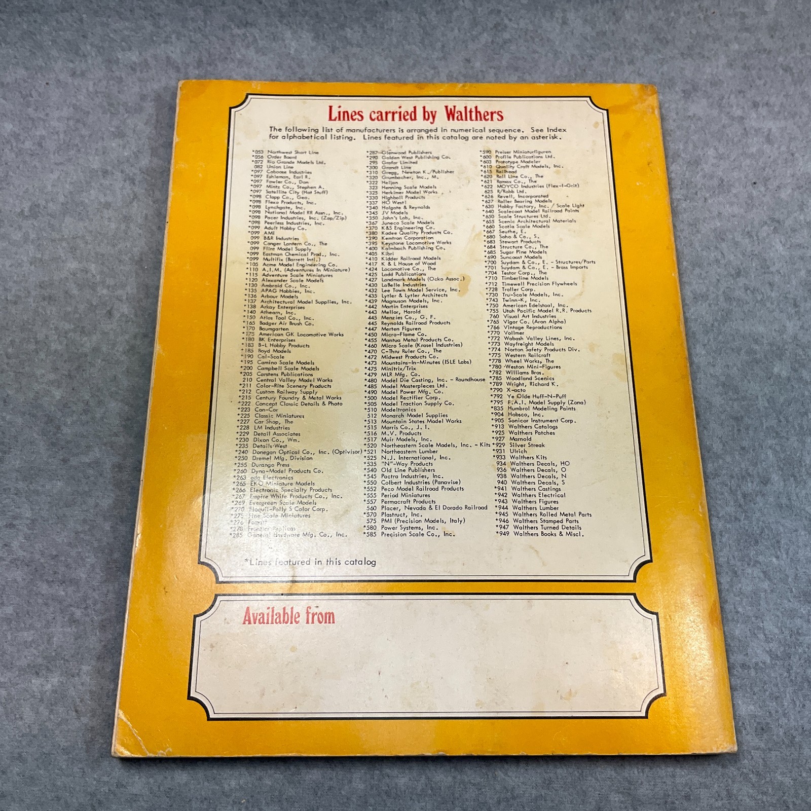 Walthers HO Railroad Catalog & Craft Train Reference Manual 1978 Edition
